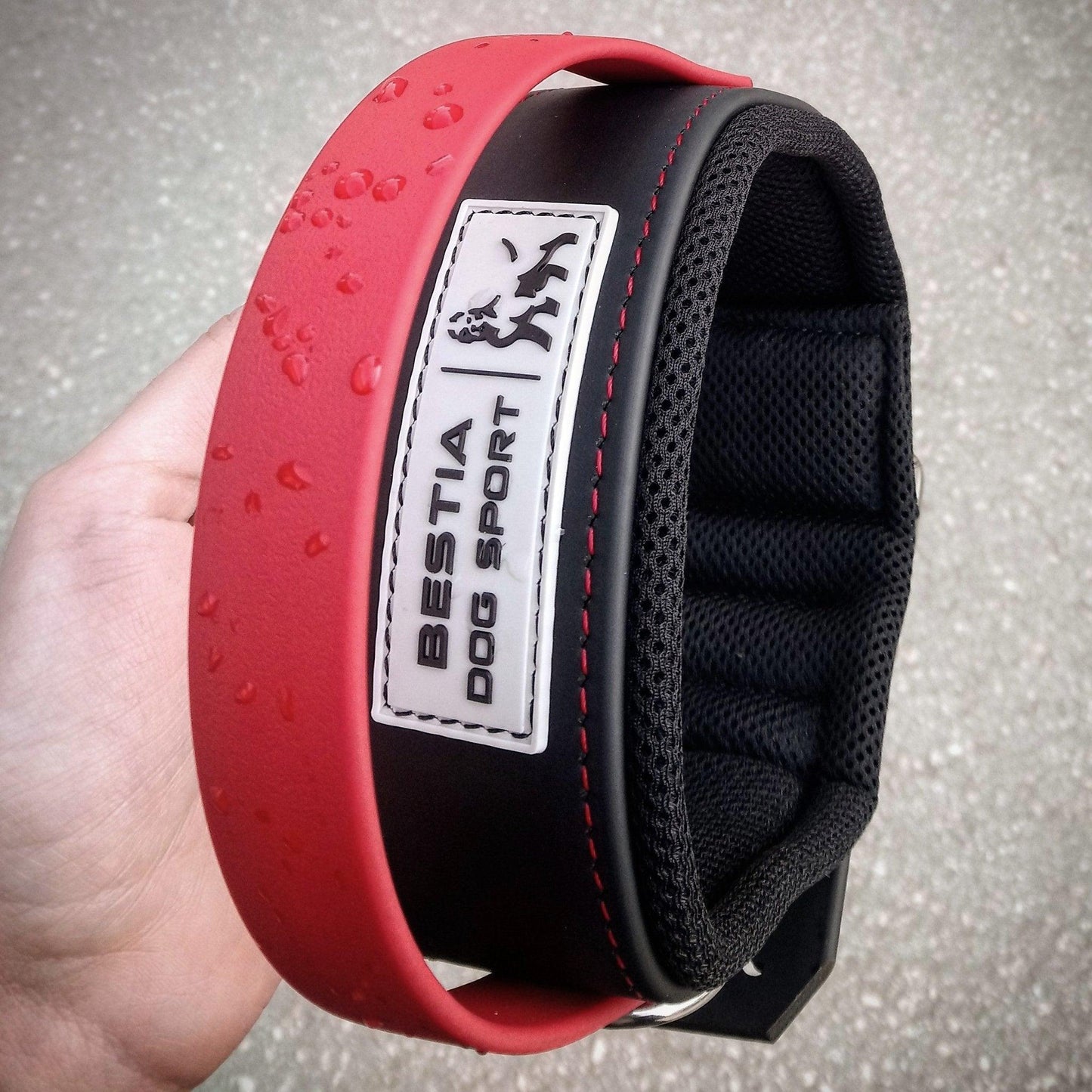 BESTIA DOG SPORT RED HANDLE COLLAR Training gear