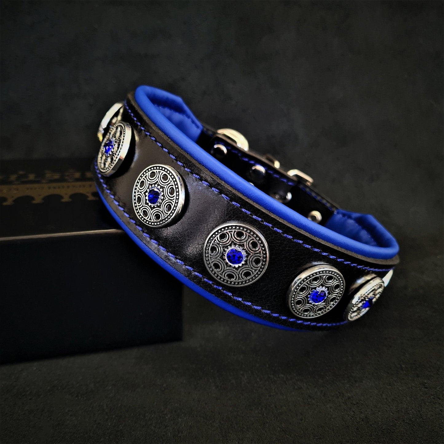 „Bijou“ collar black & blue Collars