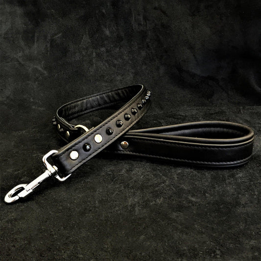 Schwarze Nietenleine