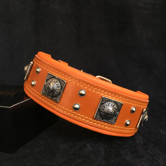 The "Eros" collar 2.5 inch wide Brown Collars