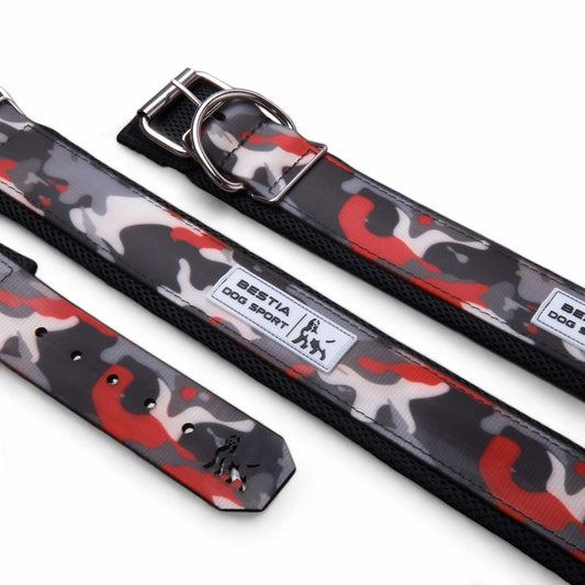 BESTIA DOG SPORT COLLAR RED CAMO - Bestia Collars