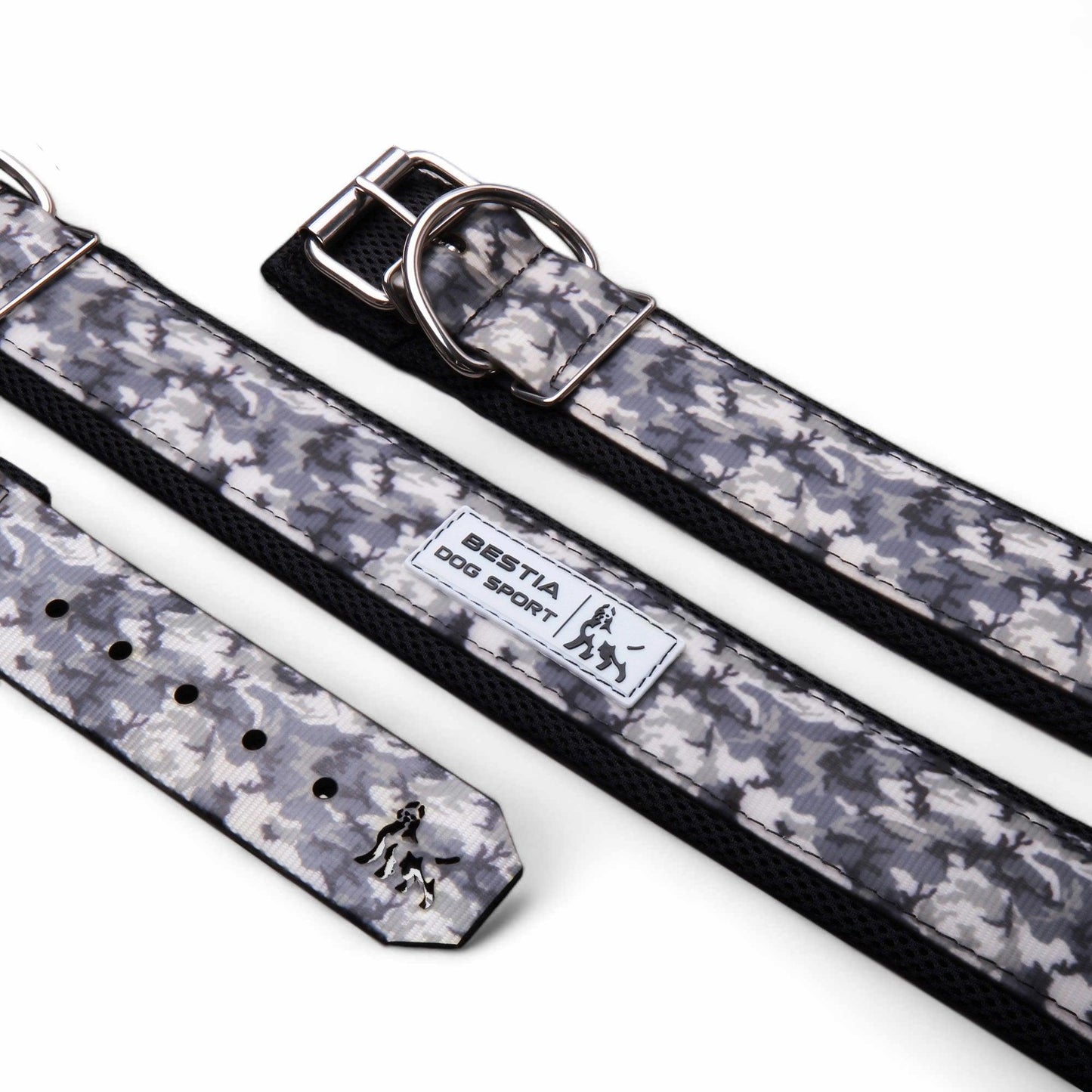 BESTIA DOG SPORT COLLAR GREY CAMO - Bestia Collars