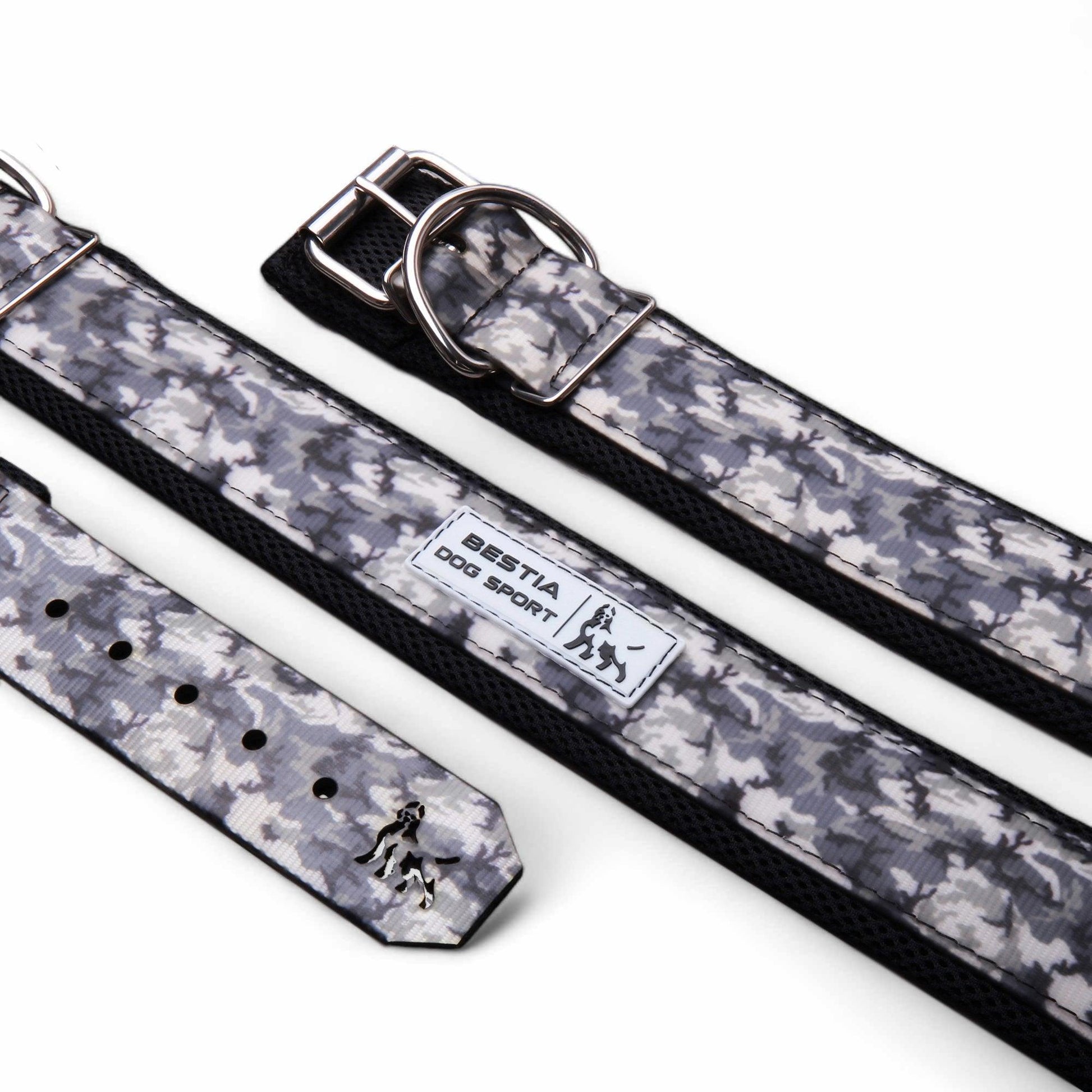 BESTIA DOG SPORT COLLAR GREY CAMO - Bestia Collars
