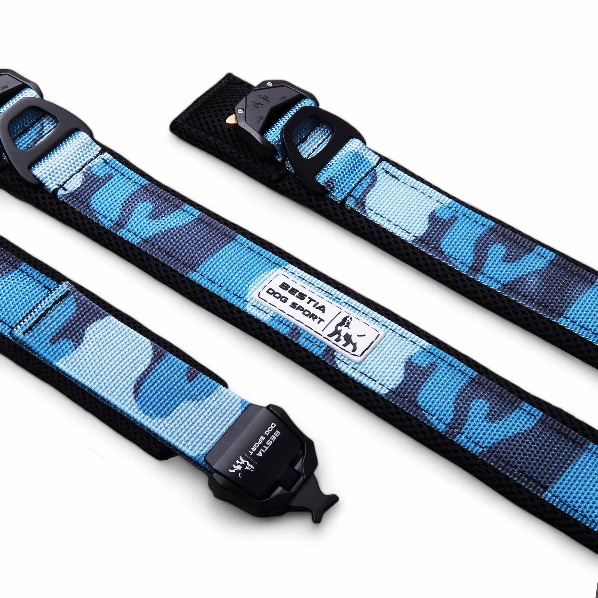 BESTIA DOG SPORT FAST RELEASE COLLAR BLUE - Bestia Collars