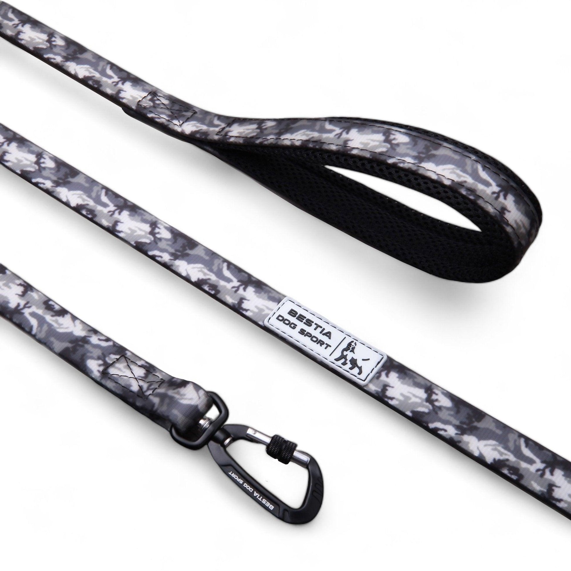 Bestia Dog Sport Tactical Leash Grey Camo - Bestia Collars
