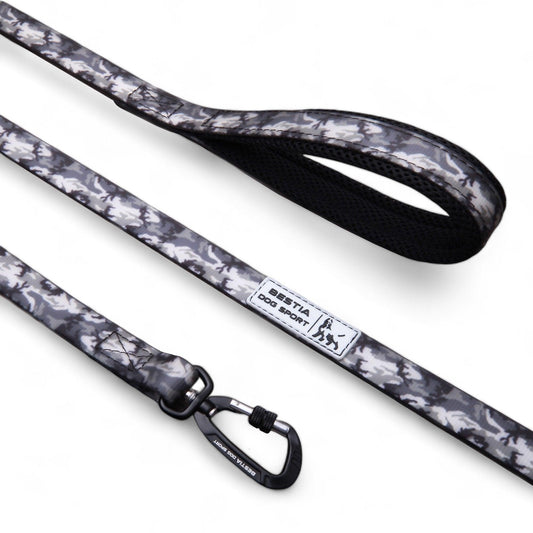 Bestia Dog Sport Tactical Leash Grey Camo - Bestia Collars