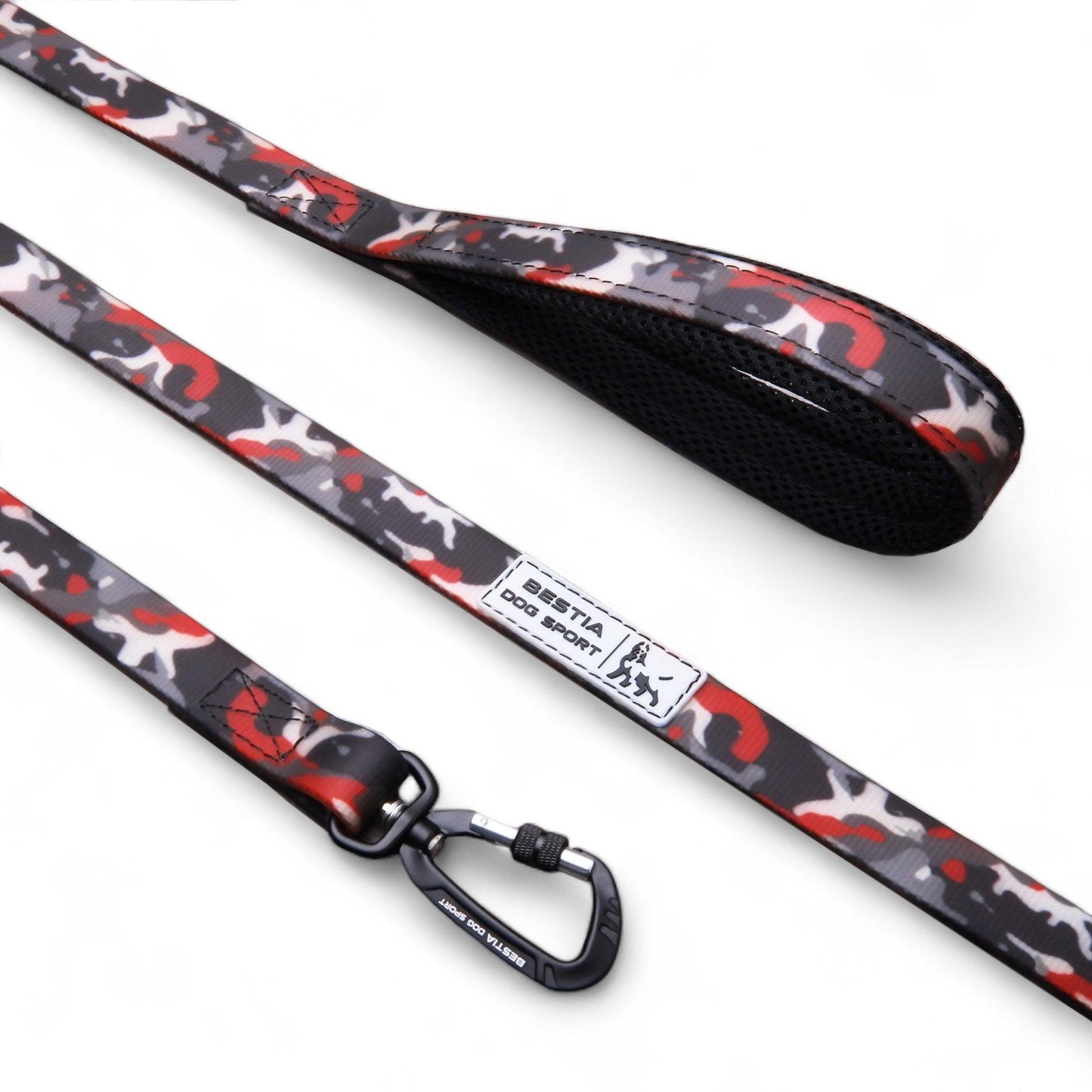 Bestia Dog Sport Tactical Leash Red Camo - Bestia Collars