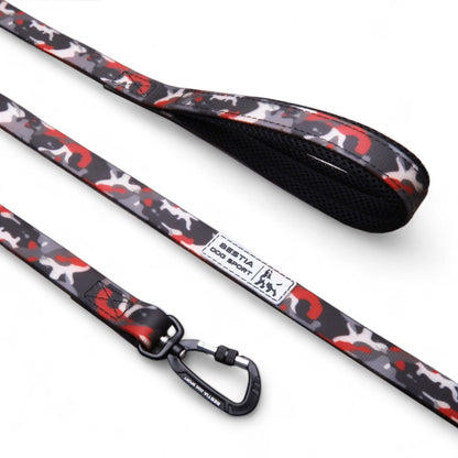 Bestia Dog Sport Tactical Leash Red Camo - Bestia Collars