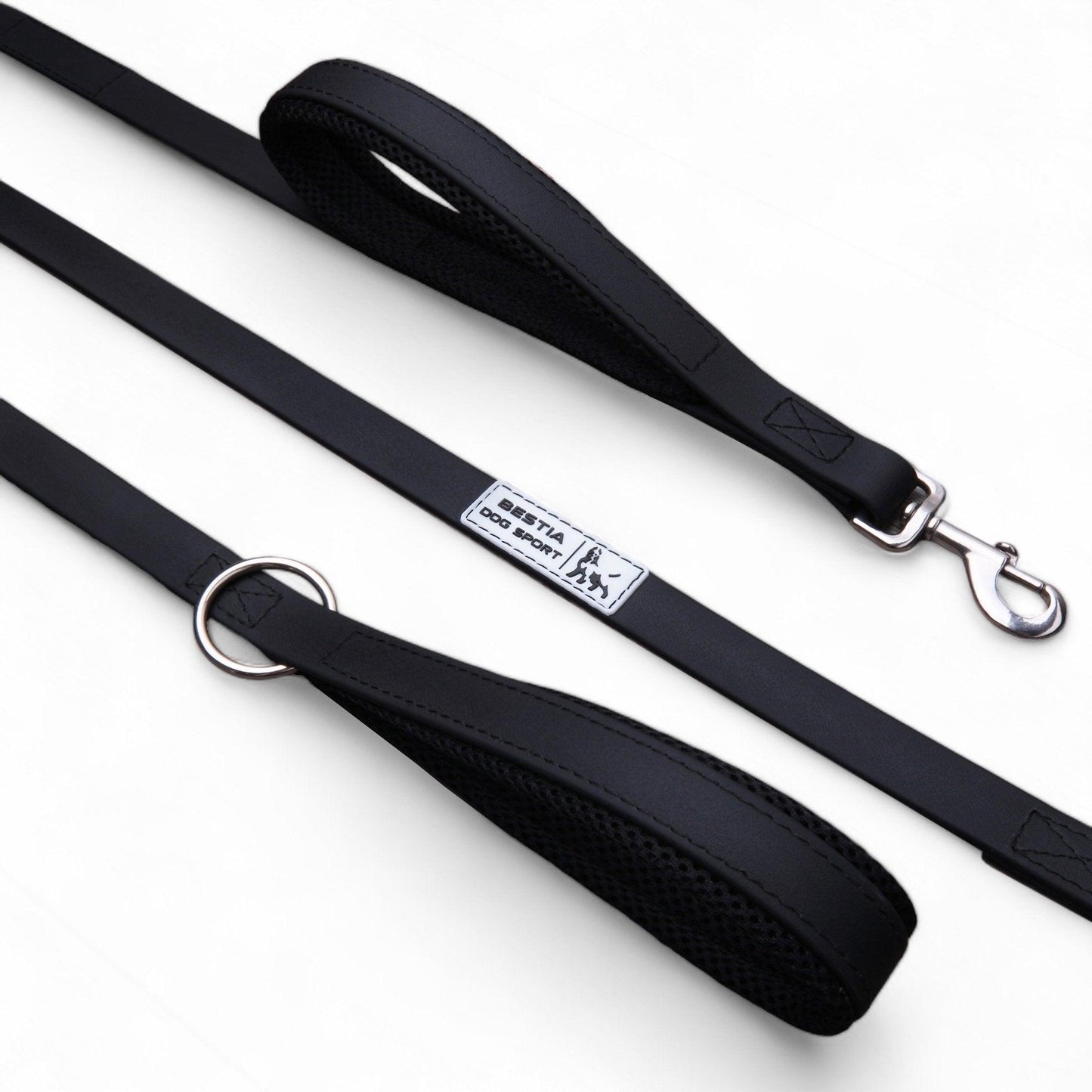 BESTIA DOG SPORT dual handle leash black - Bestia Collars