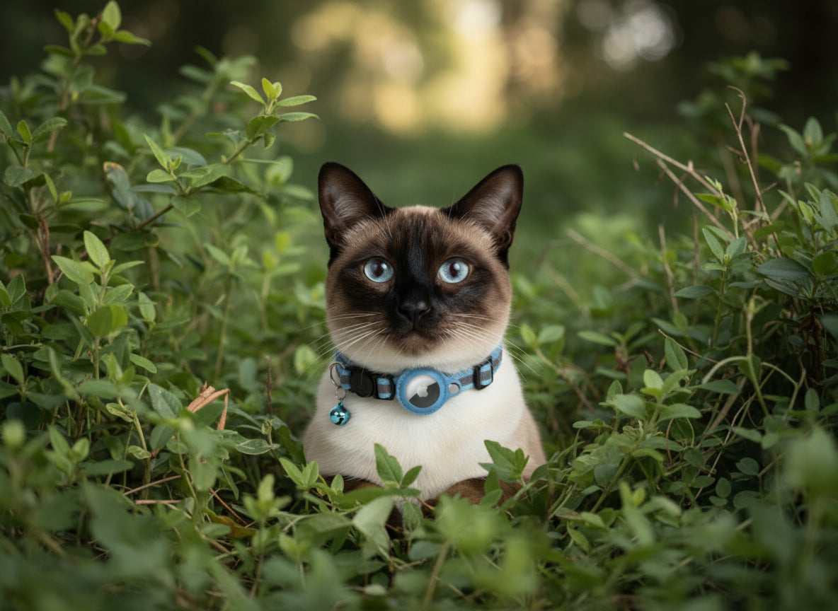Croci Katzenhalsband Mit Taghalter Hellblau