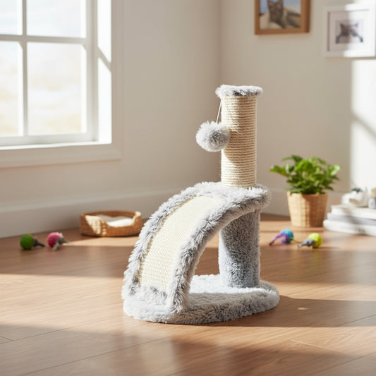 Trixie Junior-Kratzbaum Harvey Mit Bürste Weiss/Schwarz