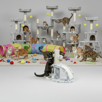 Trixie Junior-Kratzbaum Harvey Mit Bürste Weiss/Schwarz