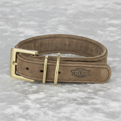 Trixie Halsband Hund Reines Leder Braun