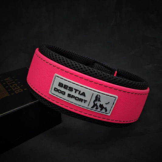 BESTIA DOG SPORT COLLAR NEON PINK Training gear