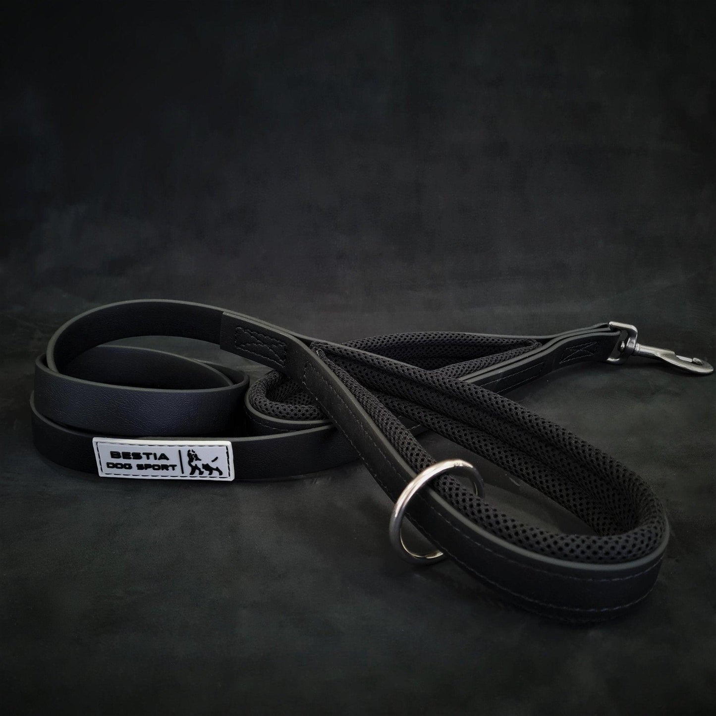 BESTIA DOG SPORT dual handle leash black Training gear