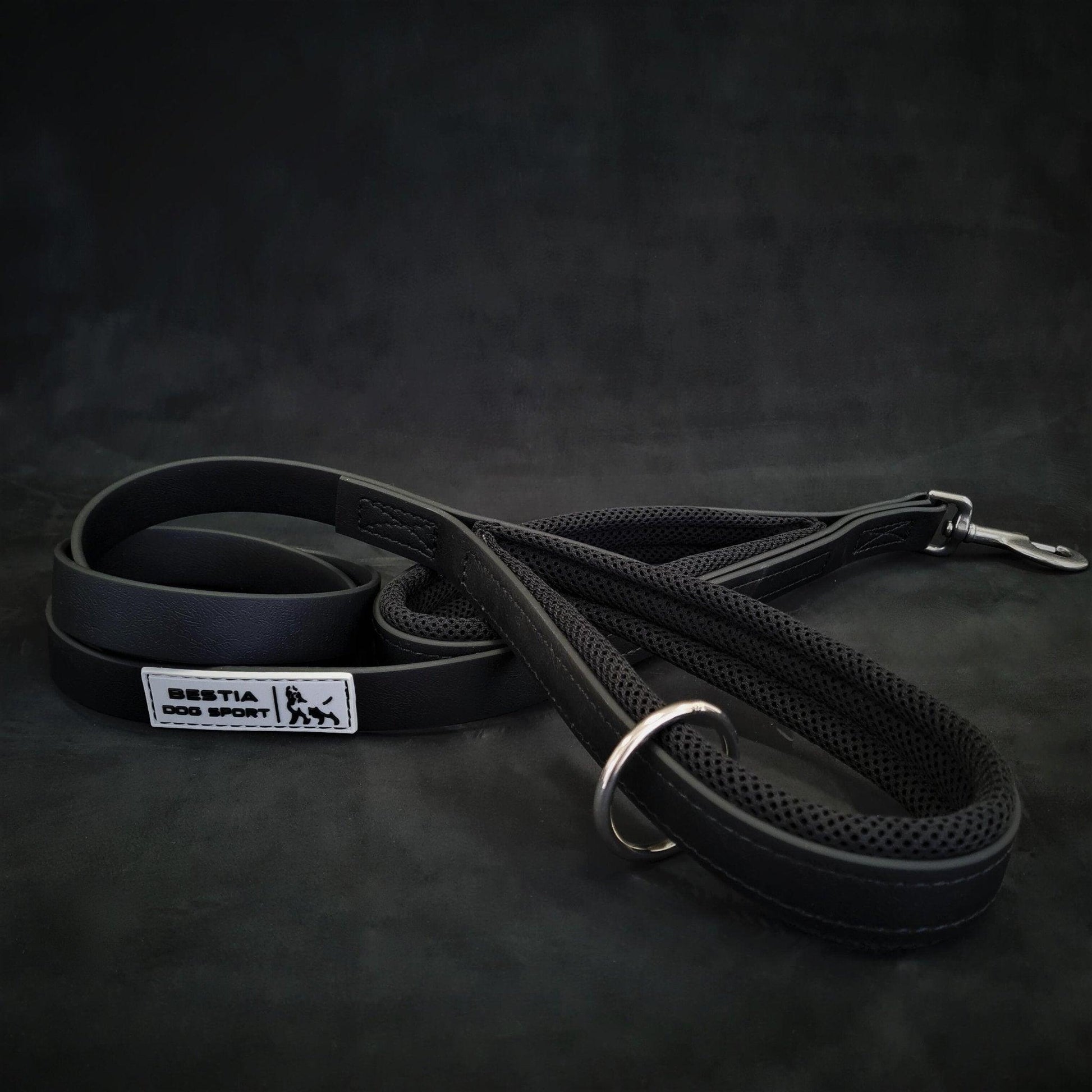 BESTIA DOG SPORT dual handle leash black Training gear