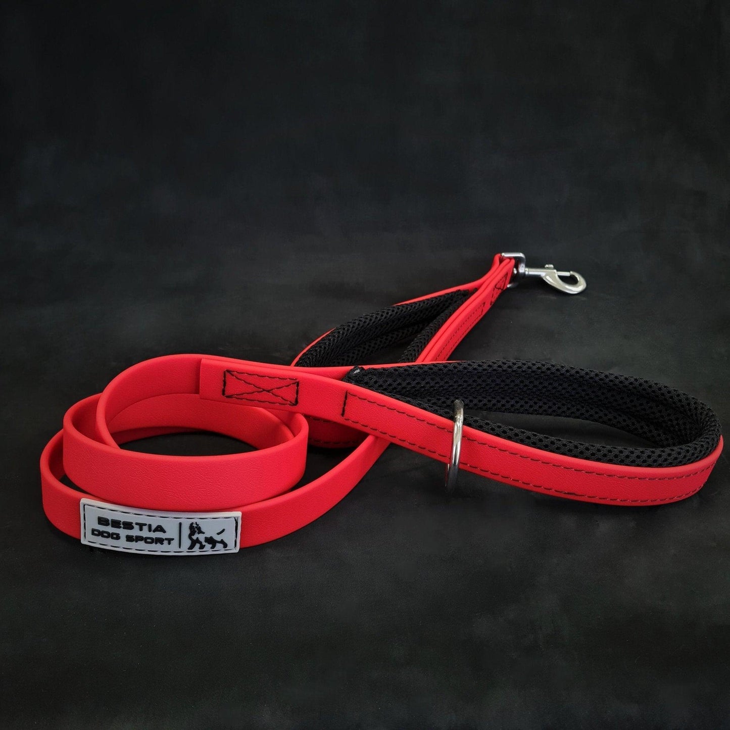 BESTIA DOG SPORT dual handle leash Red Training gear