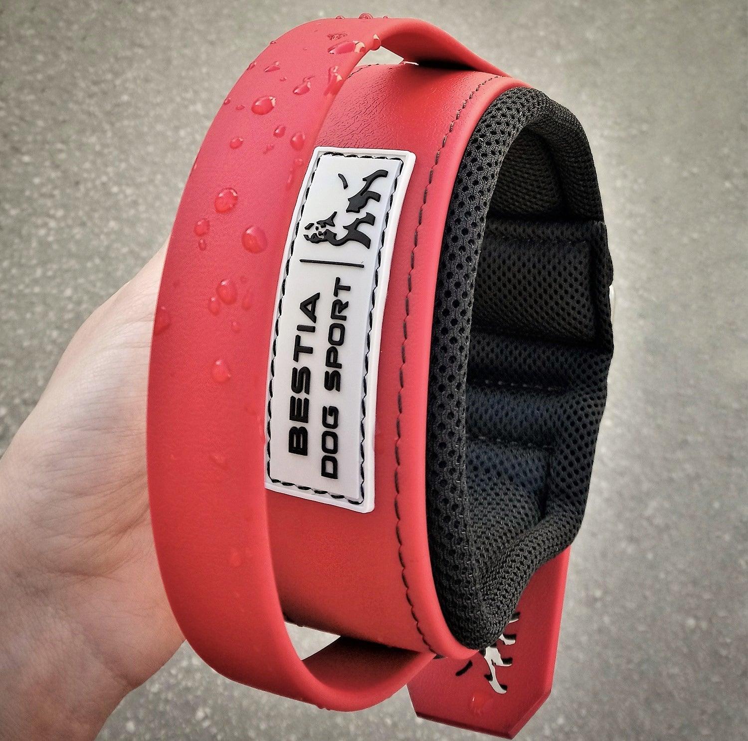 BESTIA DOG SPORT HANDLE COLLAR ALL RED Training gear