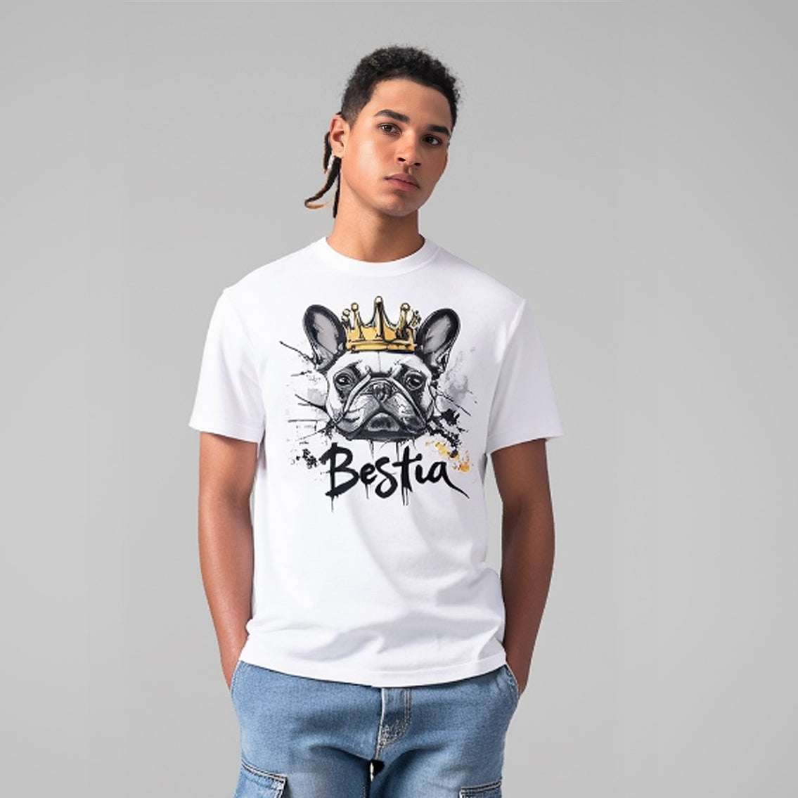 French Bulldog T-shirt White