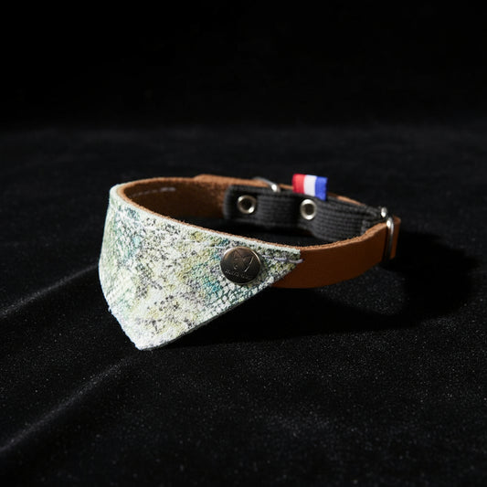 Martin Katzenhalsband Malibu Grün / Braun