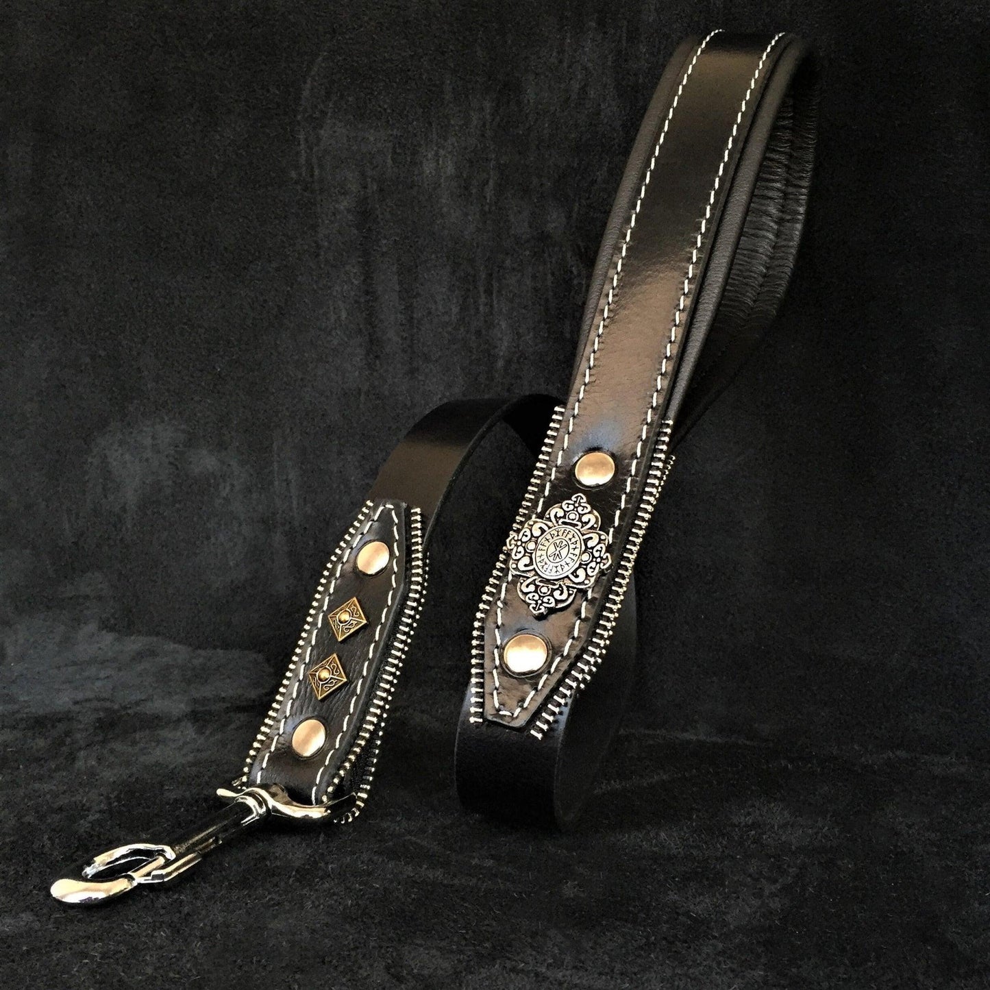 The ''Aztec'' Black leash Leads & Head Collars