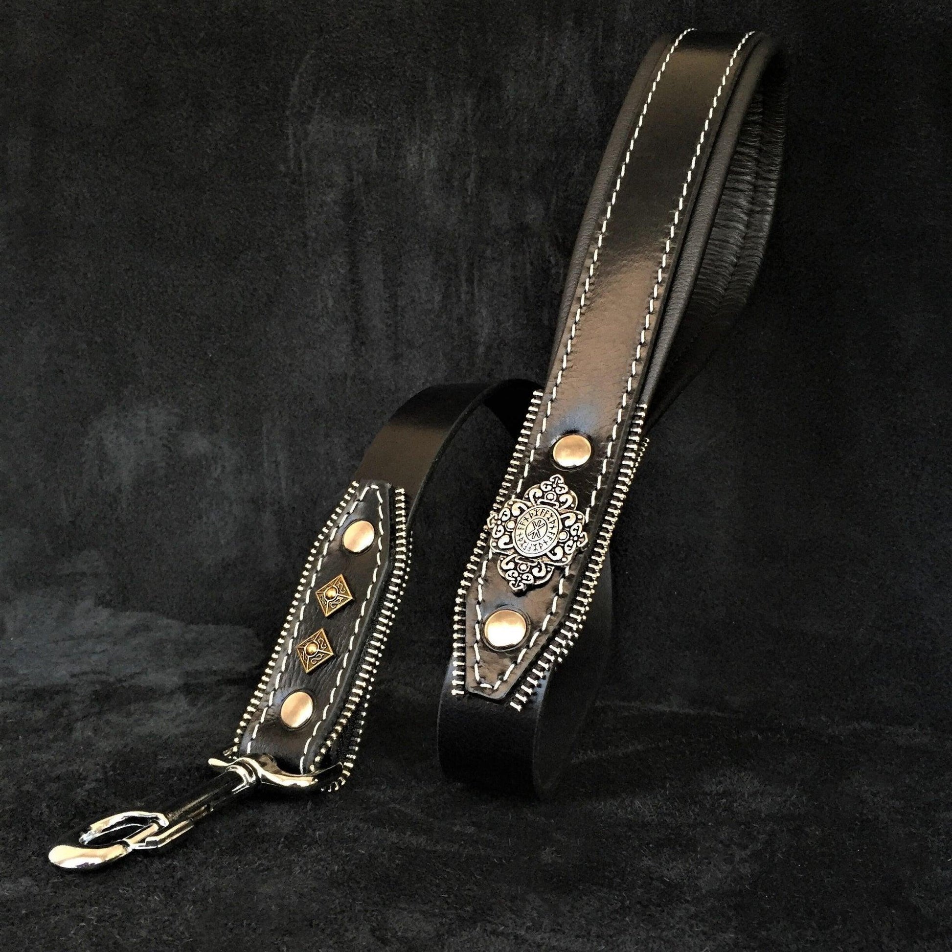 The ''Aztec'' Black leash Leads & Head Collars