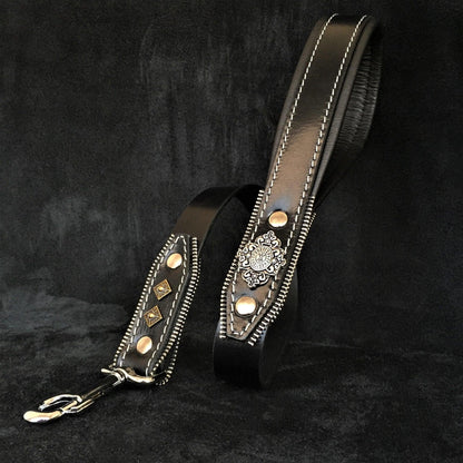 The ''Aztec'' Black leash Leads & Head Collars