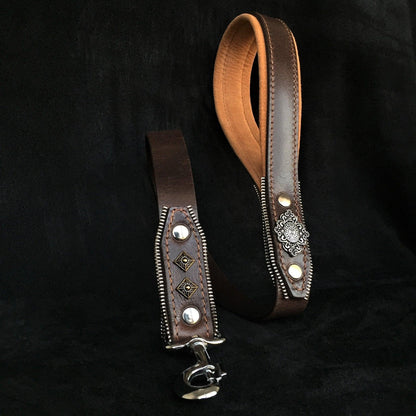 The ''Aztec'' brown leash Leads & Head Collars