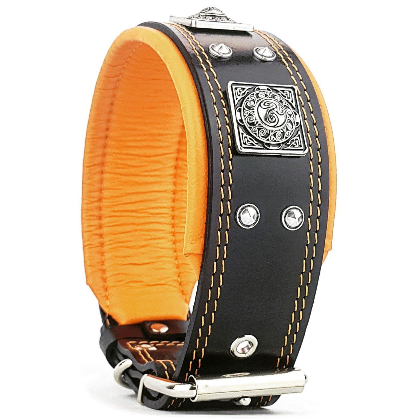 The „Eros“ collar 2.5 inch wide black & orange Collars