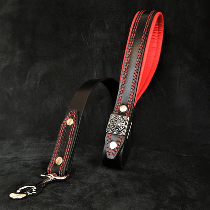 The "Eros" collar 2.5 inch wide black & red Collars