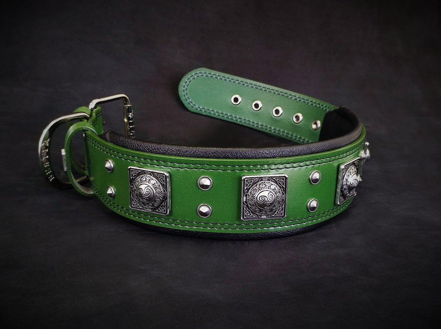 The „Eros“ collar 2.5 inch wide Green Collars