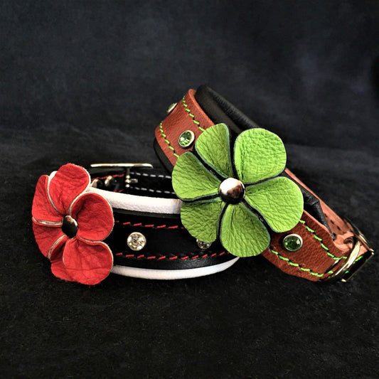 The „Flower“ handmade puppy collar Collars