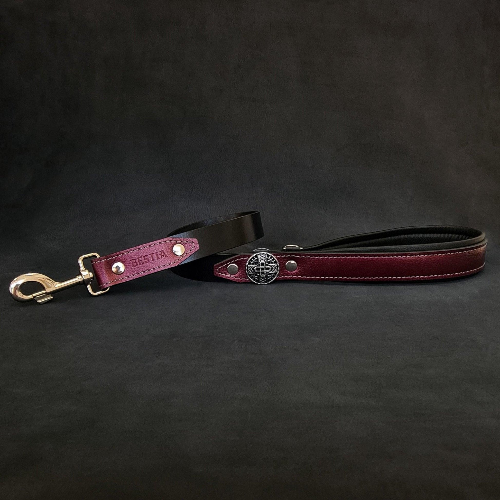 The "Hektor" Burgundy dog leash-LIMITED Leads & Head Collars