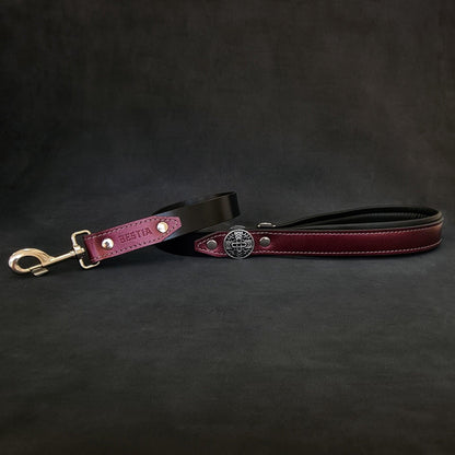 The "Hektor" Burgundy dog leash-LIMITED Leads & Head Collars