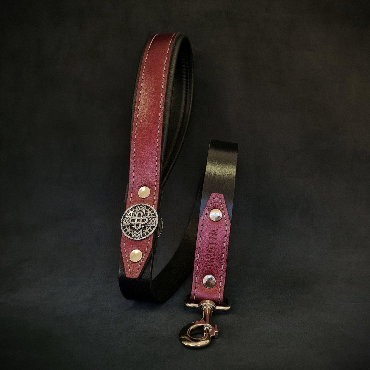 The "Hektor" Burgundy dog leash-LIMITED Leads & Head Collars