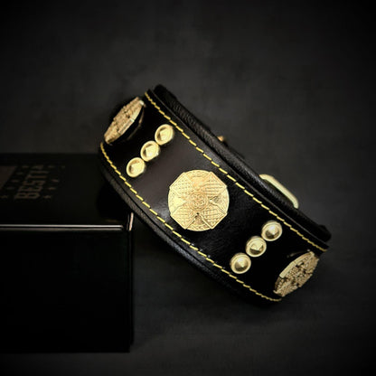 The „Maximus“ collar 2 inch wide gold decoration Collars